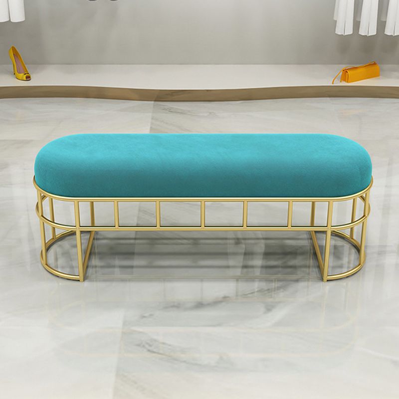 13.8" Wide Modern Seating Bench Solid Color Oval Entryway Bench Clearhalo 'Benches' 'Chairs & Seating' 'furn' 'furn_benches' 'Furniture' 'Living Room Furniture' 1200x1200_70027441-2650-4859-a448-0093470d6e88