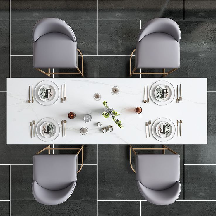 Modern Bar Table 42-inch Height White Artificial Marble Top and Metal Base Bistro Table Clearhalo 'Bar Furniture' 'Bar Tables' 'bar_tables' 'furn' 'furn_bar_tables' 'Furniture' 'furniture_bar_tables' 'Kitchen & Dining Furniture' 1200x1200_70031d47-57c0-4d97-a3b6-181c01232afd