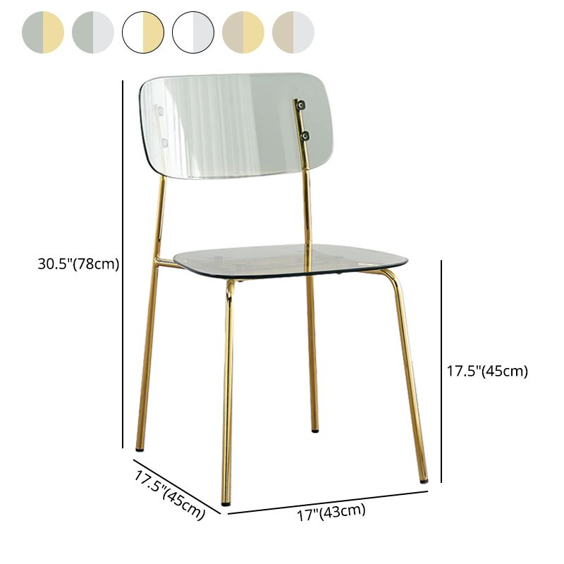 Industrial Style Plastic Dining Armless Chairs Open Back Dining Side Chair for Home Clearhalo ' kitchen&dining_furn' 'Dining Chairs' 'Dining Tables & Seating' 'dining_chair' 'furn' 'furn_dining_chair' 'Furniture' 'furniture_dining_chair' 'Kitchen & Dining Furniture' 'kitchen' 1200x1200_700474ba-f176-4ddc-a81f-596044c950f6