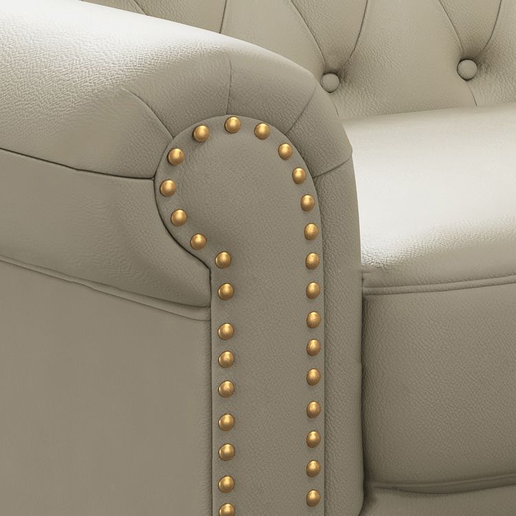 Modern Style Rolled Arms Chaise Living Room Faux Leather Chaise Clearhalo 'Chairs & Seating' 'Chaise Lounge' 'chaise_lounge' 'furn' 'furn_chaise_lounge' 'Furniture' 'Living Room Furniture' 1200x1200_700523fb-1a16-462d-9078-0f898eeac78a