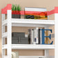Modern Style Steel Bookshelf White Etagere Shelf Bookcase for Study Room Clearhalo 'Bookcases' 'furn' 'furn_bookcases' 'Furniture' 'furniture_bookcases' 'kitchen' 'kitchen_bookcases' 'Living Room Furniture' 'Office Furniture' 1200x1200_70054f93-5074-4631-af8d-822793853cef