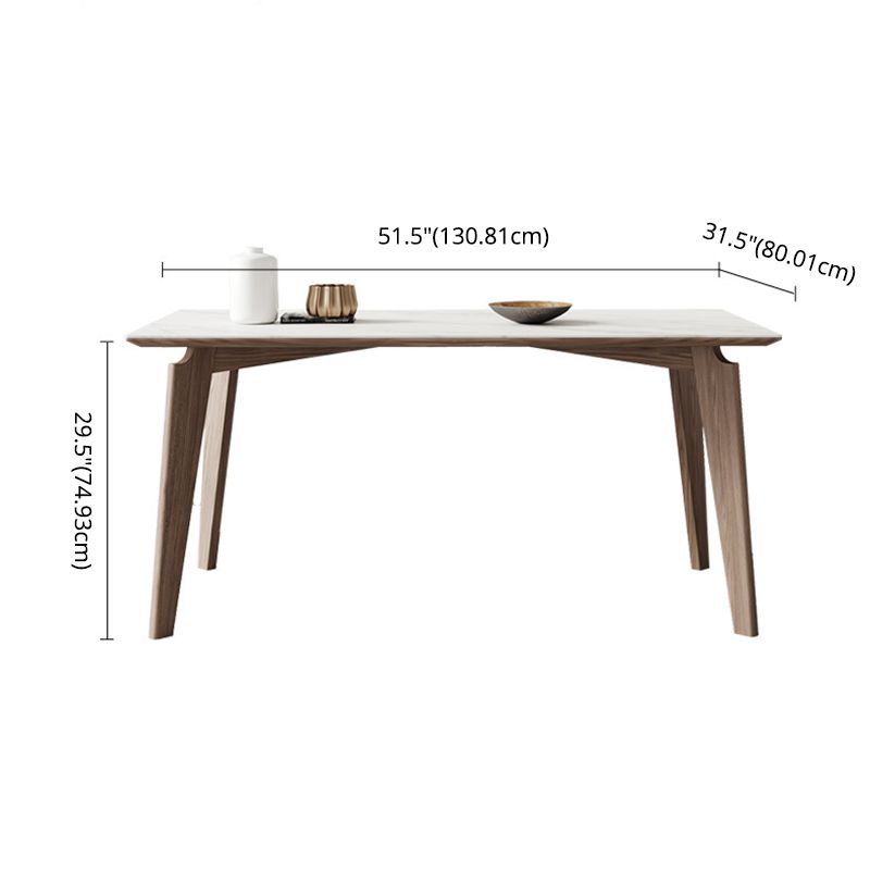 Minimalist Fixed Sintered Stone Dining¬†Room¬†Table¬†with 4 Solid Wood Legs for Kitchen Clearhalo 'Dining Room Sets' 'Dining Tables & Seating' 'dining_room_set' 'Furniture' 'furniture_dining_room_set' 'Kitchen & Dining Furniture' 'kitchen&dining_furn' 'kitchen' 1200x1200_70060c7b-ae9e-4d96-a01c-0d47a60e85f8