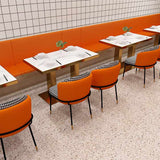 Glam Metal Dining Armless Chairs Upholstered Linen Fabric Dining Chair for Restaurant Clearhalo ' kitchen&dining_furn' 'Dining Chairs' 'Dining Tables & Seating' 'dining_chair' 'furn' 'furn_dining_chair' 'Furniture' 'furniture_dining_chair' 'Kitchen & Dining Furniture' 'kitchen' 1200x1200_70061291-3c00-450e-9898-e3c56d3890f7