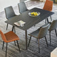 Rectangle 4 Legs Kitchen Table Industrial Sintered Stone Dining Desk
