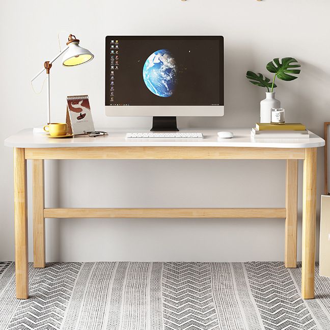 Escritorio moderno de escritura de madera sólida 23.62 "W Desk de oficina de forma curva