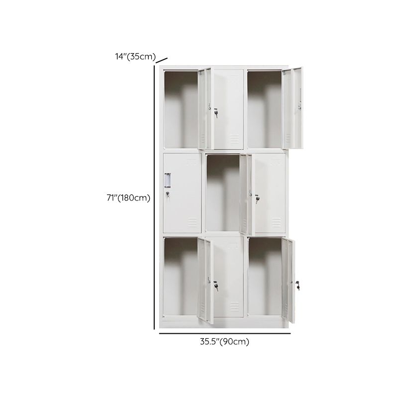 White Colour Wardrobe Contemporary Steel Home Wardrobe Closet with Lock