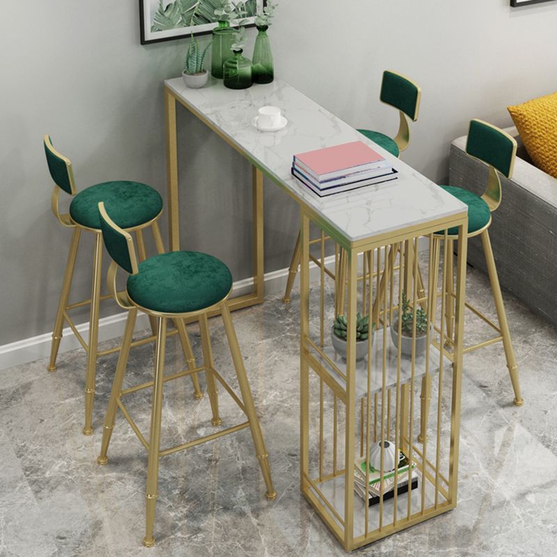 1/3/5 Pieces Bar Table Set Glam Rectangular Table and Stool Set Clearhalo 'Bar Furniture' 'furn' 'furn_home_bar_bar_sets' 'Furniture' 'Home Bars & Bar Sets' 'home_bar_bar_sets' 'Kitchen & Dining Furniture' 1200x1200_70074997-0aed-41e2-b0a3-8d42f6fe6ca7