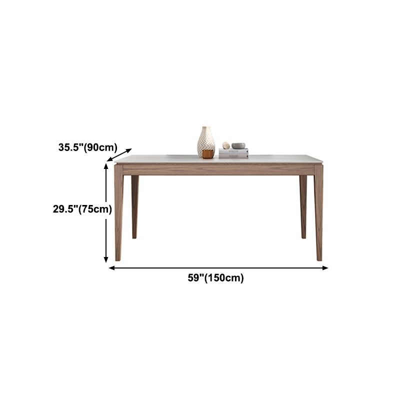 Collezione sala da pranzo in stile Midcentury Collezione Stone 4 gambe Tavolo da pranzo