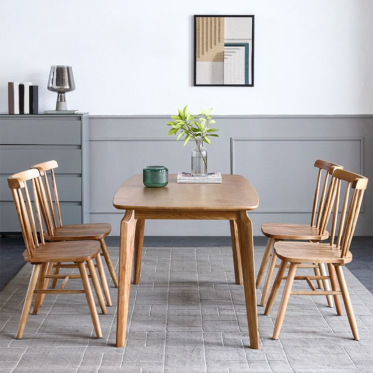Modern Ash Wood Kitchen Table for Restaurant Rectangle Dining Table with 4 Legs Clearhalo 'Dining Tables & Seating' 'Dining Tables' 'dining_table' 'furn' 'furn_dining_table' 'Furniture' 'Kitchen & Dining Furniture' 1200x1200_7008c821-45d8-4535-baed-3f86436ad953