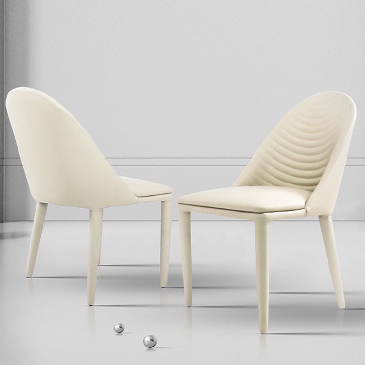 Modern PU Leather Dining Chair Armless Metal Dining Room Chairs for Home Use Clearhalo ' kitchen&dining_furn' 'Dining Chairs' 'Dining Tables & Seating' 'dining_chair' 'furn' 'furn_dining_chair' 'Furniture' 'furniture_dining_chair' 'Kitchen & Dining Furniture' 'kitchen' 1200x1200_70094242-2c67-493b-98a5-b43e92dc2c20