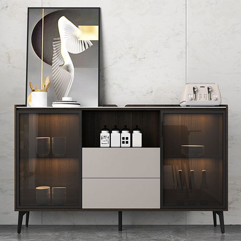 Sideboard di pietra della credenza a buffet moderna con armadi e cassetti