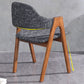 Scandinavian Rubberwood Open Arm Chair Upholstered Dining Chair with Wood Legs Clearhalo ' kitchen&dining_furn' 'Dining Chairs' 'Dining Tables & Seating' 'dining_chair' 'furn' 'furn_dining_chair' 'Furniture' 'furniture_dining_chair' 'Kitchen & Dining Furniture' 'kitchen' 1200x1200_700a5d1e-4216-42ba-a105-75b4284c0461