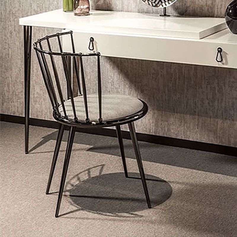 Scandinavian Style Armless Windsor Back Side Chairs Upholstered Dining Chairs Clearhalo ' kitchen&dining_furn' 'Dining Chairs' 'Dining Tables & Seating' 'dining_chair' 'furn' 'furn_dining_chair' 'Furniture' 'furniture_dining_chair' 'Kitchen & Dining Furniture' 'kitchen' 1200x1200_700b2f16-f255-4f4c-8a32-c1d7145a8637