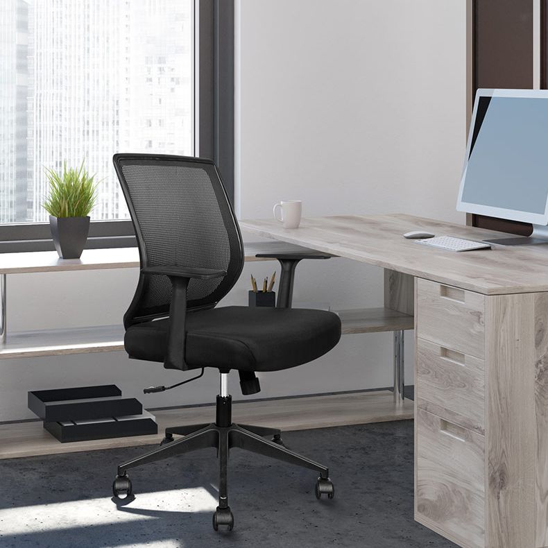 Silber Metal Moderner Schreibtischstuhl mit Mid-Back Mesh Conference Stuhl