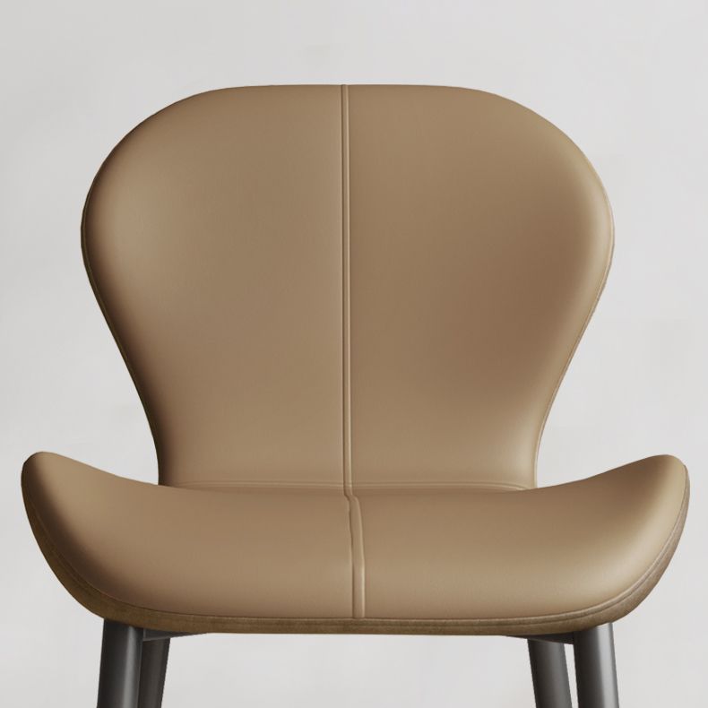 Scandinavian Study Room Side Chair Matte Finish PU Leather Parsons Dining Chair Clearhalo ' kitchen&dining_furn' 'Dining Chairs' 'Dining Tables & Seating' 'dining_chair' 'furn' 'furn_dining_chair' 'Furniture' 'furniture_dining_chair' 'Kitchen & Dining Furniture' 'kitchen' 1200x1200_700bce75-3c2b-4216-a32e-39b0a2142b73