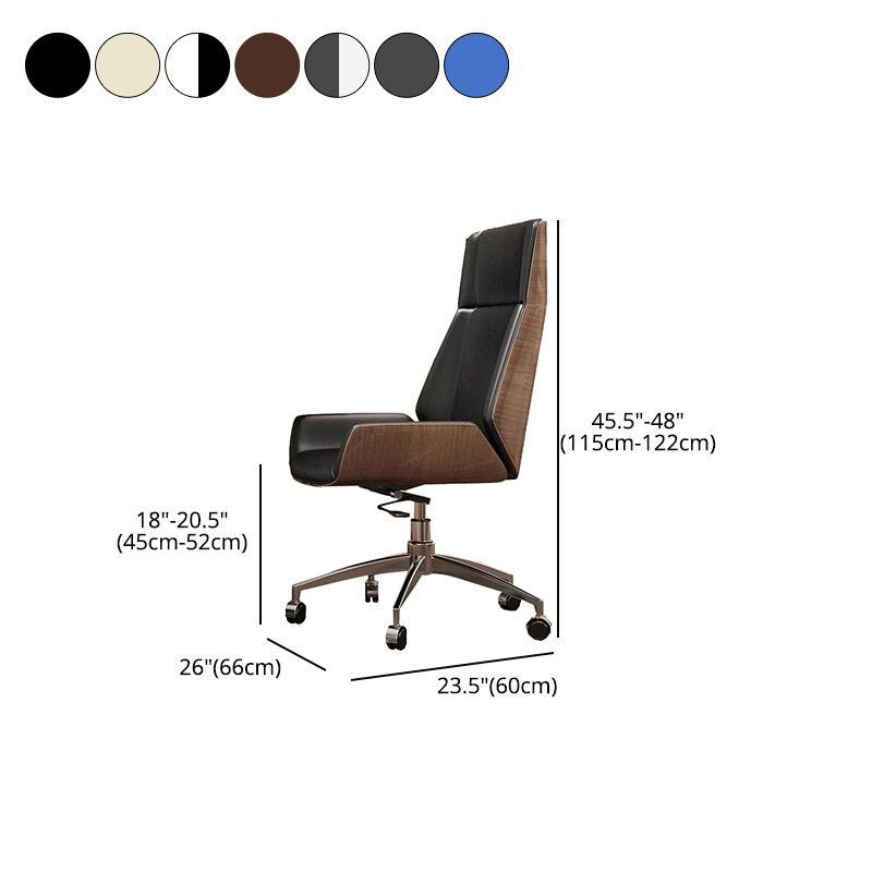 Executive Ergonomic Computer Chair Silver Metal Base Contemporary Office Chair Clearhalo 'furn' 'furn_office_chair' 'Furniture' 'furniture_office_chair' 'Office Chairs' 'Office Furniture' 'office_chair' 1200x1200_700c0f39-9ca0-4831-9752-dca87d0e0c98