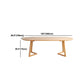 Natural Solid Wood Dining Site Table Oval Modern Double Pedestal Dining Table
