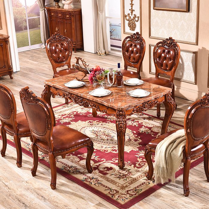 Solid Wood Base Dining Collection Rectangle Dining Table for Home Clearhalo ' dining_table' 'Dining Tables & Seating' 'Dining Tables' 'furn' 'furn_dining_table' 'Furniture' 'furniture_dining_table' 'Kitchen & Dining Furniture' 'kitchen&dining_furn' 'kitchen' 'kitchen_dining_table' 1200x1200_700fbddb-fa9f-4c02-9fc5-ecf83a1a9504