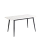 Glam Style Stone Dining Table 4 Black Legs Table Home Rectangle Dining Table Clearhalo 'Dining Tables & Seating' 'Dining Tables' 'dining_table' 'furn' 'furn_dining_table' 'Furniture' 'furniture_dining_table' 'Kitchen & Dining Furniture' 'kitchen' 'kitchen_dining_table' 1200x1200_70110b16-0d9d-4ac5-a165-c6714fbbf110