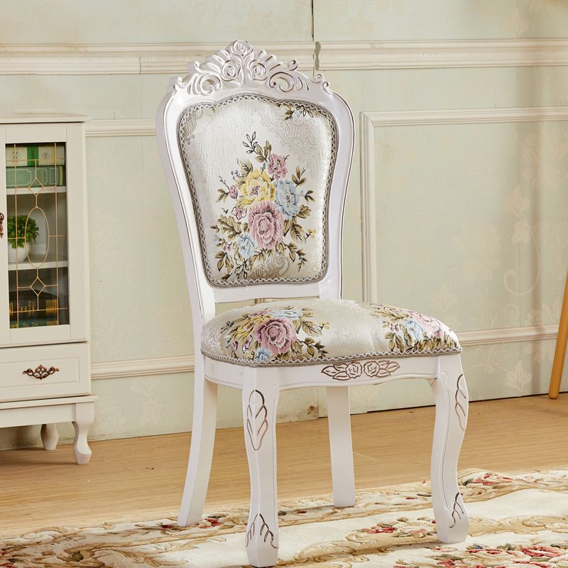 Upholstered European Style Restaurant Side Chair Open White Dining Chair Clearhalo ' kitchen&dining_furn' 'Dining Chairs' 'Dining Tables & Seating' 'dining_chair' 'furn' 'furn_dining_chair' 'Furniture' 'furniture_dining_chair' 'Kitchen & Dining Furniture' 'kitchen' 1200x1200_7013de0c-c4a5-4152-b77d-021b3d48c45a