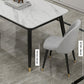 Contemporary Fixed Marble Dining Table Set with 4 Black Metallic Legs Kitchen Dining Set Clearhalo 'Dining Room Sets' 'Dining Tables & Seating' 'dining_room_set' 'furn' 'furn_dining_room_set' 'Furniture' 'furniture_dining_room_set' 'Kitchen & Dining Furniture' 'kitchen&dining_furn' 'kitchen' 1200x1200_701492d8-63ef-4ca7-a0d9-a8ef77eb855f