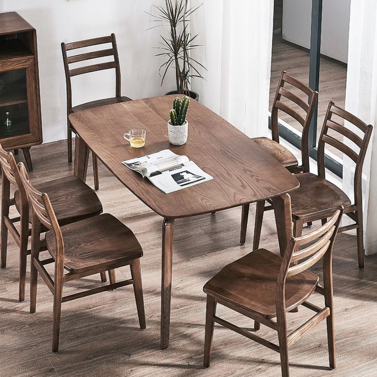 Solid Wood Dining Table Contemporary Style Dining Site Table with 4-foot Clearhalo 'Dining Tables & Seating' 'Dining Tables' 'dining_table' 'furn' 'furn_dining_table' 'Furniture' 'Kitchen & Dining Furniture' 1200x1200_7014ea27-2f45-4d53-9f28-2b1eb966e27a