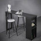 Industrial Style Bar Table Stone Top 42-inch Height Pub Table with Wine Glass Shelf Clearhalo 'Bar Furniture' 'Bar Tables' 'bar_tables' 'Furniture' 'furniture_bar_tables' 'Kitchen & Dining Furniture' 1200x1200_701684f2-88c9-4b80-af13-b5523dbf267e