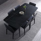 Rectangle Dining Table Industrial Stone Dining Table with 4 Legs