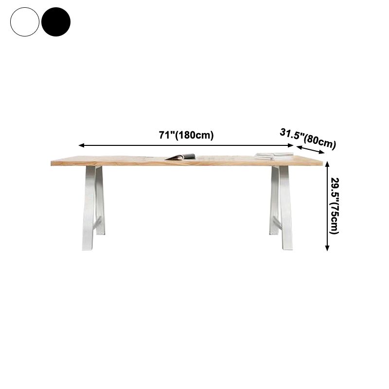 Rectangle 4 Legs Luxury Table Wood Color Fixed Table with Pinewood Solid Wood Clearhalo ' dining_table' 'Dining Tables & Seating' 'Dining Tables' 'furn' 'furn_dining_table' 'Furniture' 'furniture_dining_table' 'Kitchen & Dining Furniture' 'kitchen&dining_furn' 'kitchen' 'kitchen_dining_table' 1200x1200_70185ebb-c583-4e92-a0b1-d08c86798c65