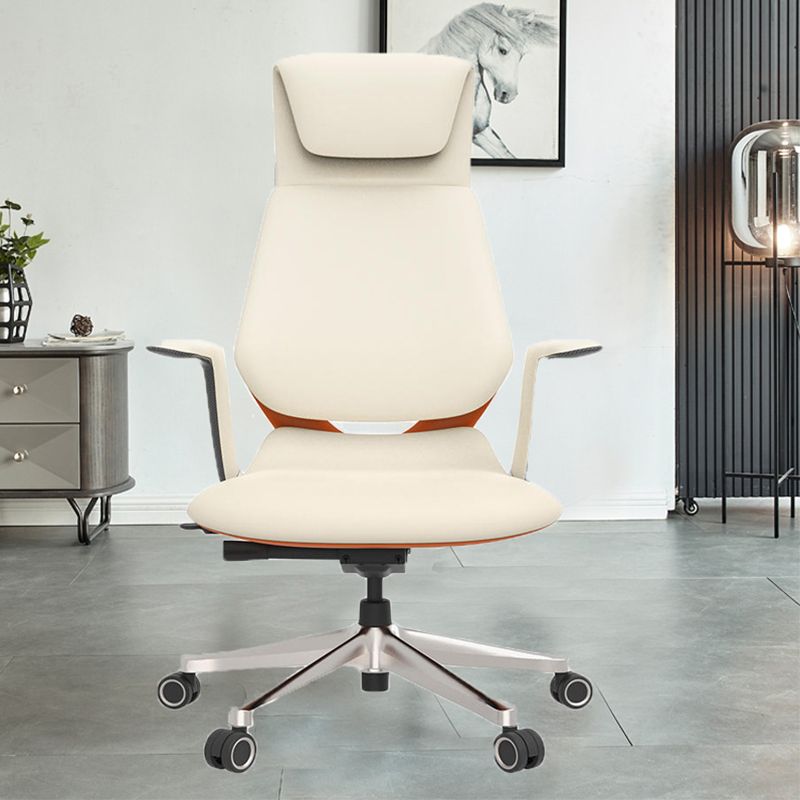 Armes fixes chaise de bureau moderne en cuir sans chaise de bureau ergonomique pénible