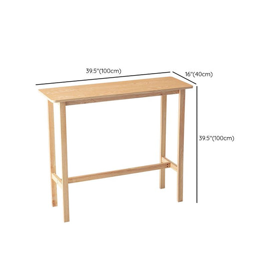 Moderne binnenhout rechthoek barkrukkruktafel met voetsteun