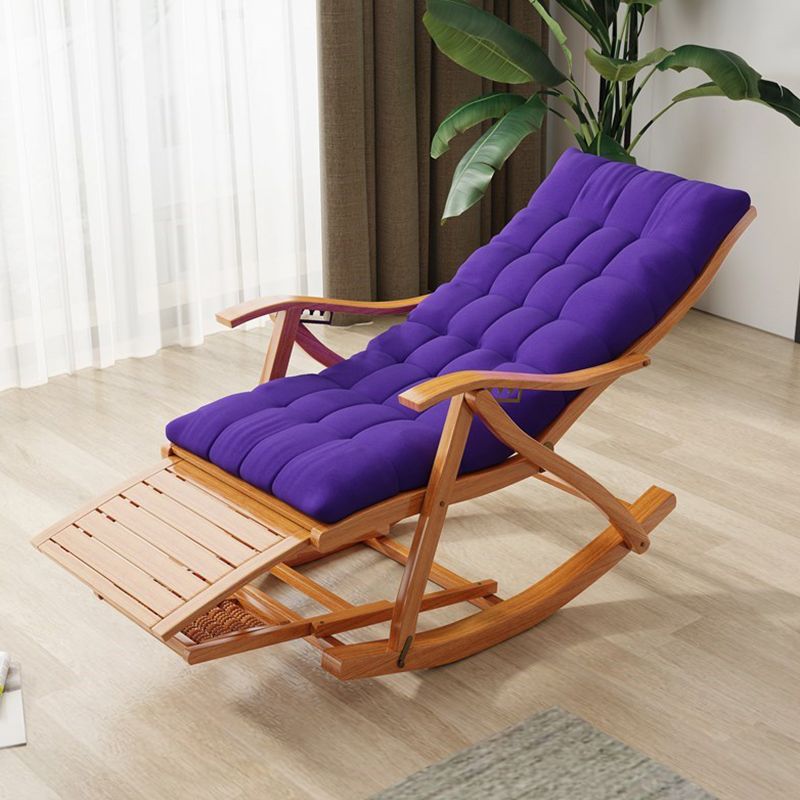 Modern Wooden Glider Chair Pure Color Rocking Chair with Removable ...