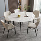 Modern Stone Dining Table with 4 Black Legs Table for Dining Room Clearhalo 'Dining Tables & Seating' 'Dining Tables' 'dining_table' 'furn' 'furn_dining_table' 'Furniture' 'Kitchen & Dining Furniture' 1200x1200_701f32a5-eb75-4833-aed9-2b38d8f7cbde