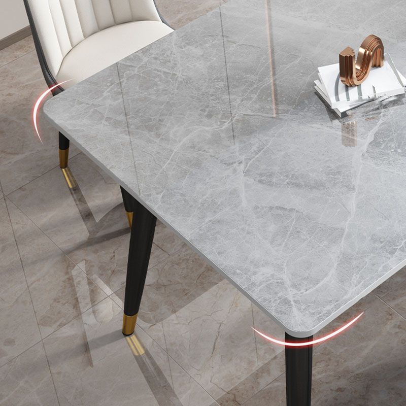 Modern Dining Table Rectangle Sintered Stone Dinner Table for Dining Room Clearhalo 'Dining Tables & Seating' 'Dining Tables' 'dining_table' 'furn' 'furn_dining_table' 'Furniture' 'Kitchen & Dining Furniture' 1200x1200_701f358d-138d-468d-a242-b5b9284dfb43