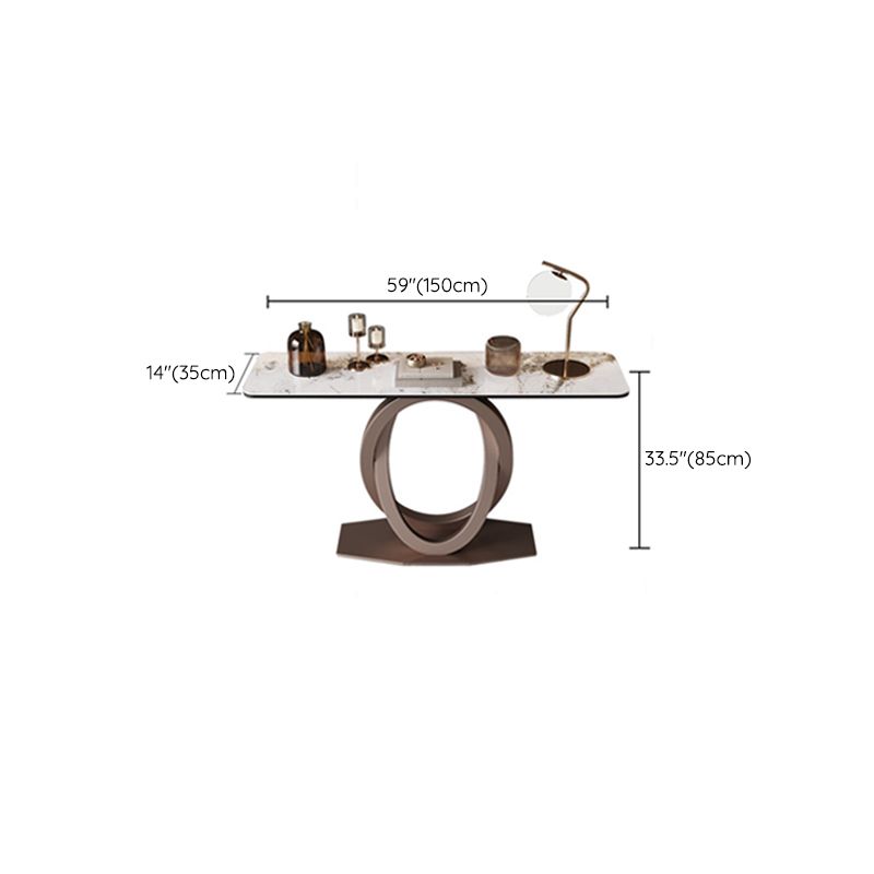 Modern Console Table Stone Abstract Base Accent Table , 33.46" Tall Clearhalo 'Console Tables' 'console_tables' 'Entry & Mudroom Furniture' 'furn' 'furn_console_tables' 'Furniture' 1200x1200_701ff063-2f0e-4b3d-8a5d-cd78a17b31da