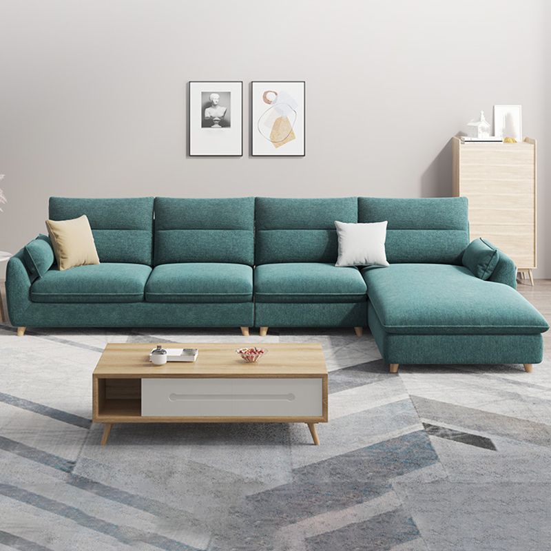 Emerald Green Modern Pillow Top Arm Sectional for Apartment, Living Room Clearhalo 'furn' 'furn_sectionals' 'Furniture' 'furniture_sectionals' 'kitchen' 'kitchen_sectionals' 'Living Room Furniture' 'Sectionals' 1200x1200_70222426-8f37-491a-a0ad-ae3c1002b425
