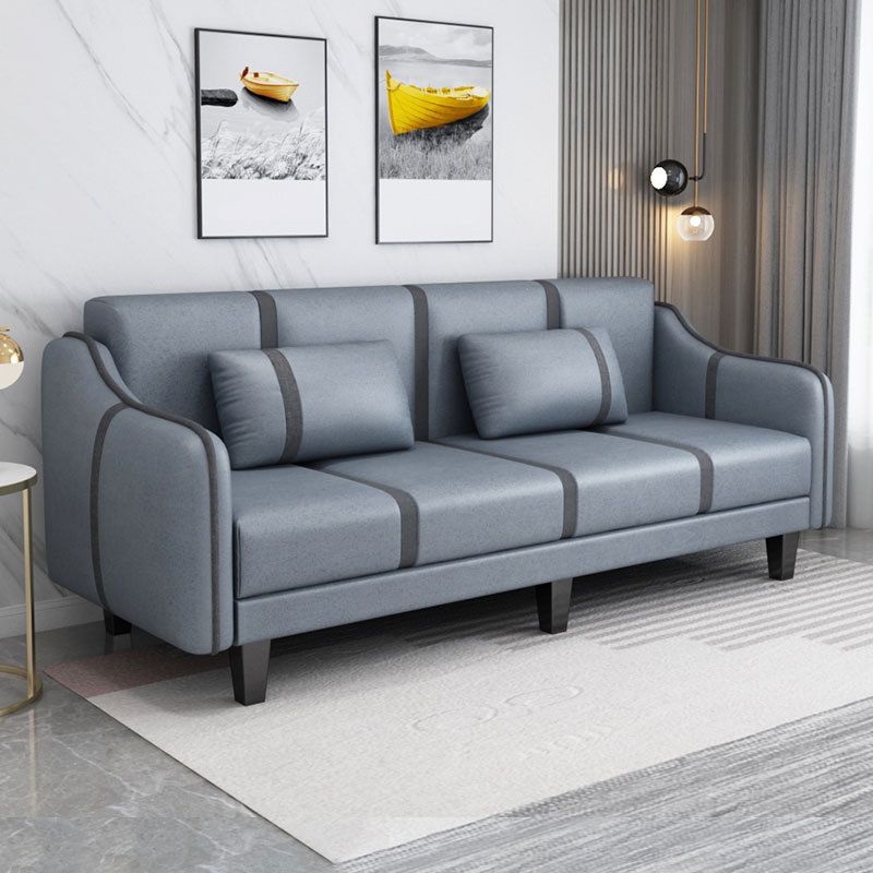 Split-Back Sleeper Sofa Extra Long 29.53" High Faux Leather/Linen/Velvet Sofa Clearhalo 'furn' 'furn_sofas' 'Furniture' 'furniture_sofas' 'Living Room Furniture' 'Sofa' 'sofas' 1200x1200_70226602-8480-47db-bbf3-ef32bb4b4472