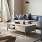 Glam 4-beiniger Couchtisch aus Schiefer, rechteckiges Couchtisch-Set für Zuhause