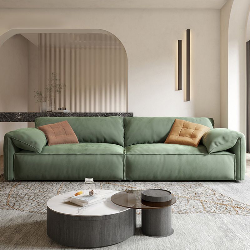 Fabric Living Room Pillow Top Arm Standard Cushions Green Settee Clearhalo 'furn' 'furn_sofas' 'Furniture' 'furniture_sofas' 'kitchen' 'kitchen_sofas' 'Living Room Furniture' 'Sofa' 'sofas' 1200x1200_702403fe-63db-4584-a827-a18a04fdcab0