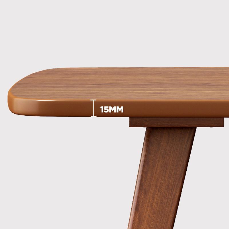 Salontafel met 4 poten, houten rechthoek, 1 salontafel met opbergplank