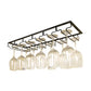 Metal Hanging Glass & Stemware Holder Industrial Single Rail Glass Rack