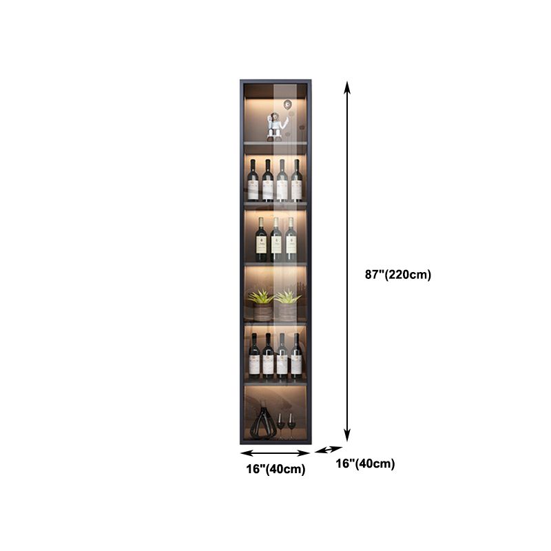 Gabinete contemporáneo de puertas de vidrio de madera de ingeniería sin luces LED sin luces LED