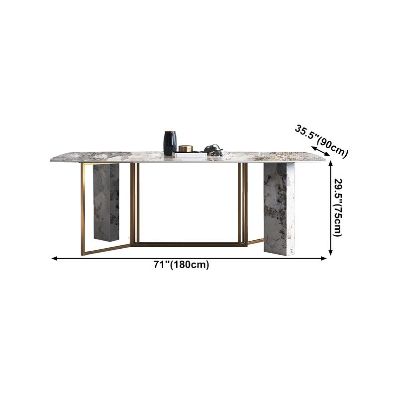 Rectangle Dining Site Table Traditional Luxury Stainless Steel Dinette Table Clearhalo ' dining_table' 'Dining Tables & Seating' 'Dining Tables' 'furn' 'furn_dining_table' 'Furniture' 'furniture_dining_table' 'Kitchen & Dining Furniture' 'kitchen&dining_furn' 'kitchen' 'kitchen_dining_table' 1200x1200_702512e3-0fae-4af7-855e-5ed9e699bf08