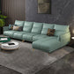 Green Modern Genuine Leather Cushion Back Sofa/Sectional with Wear-Resisting Clearhalo 'furn' 'furn_sectionals' 'Furniture' 'furniture_sectionals' 'Living Room Furniture' 'Sectionals' 1200x1200_70255b17-4b1e-4b06-83fc-e5d128118a3f