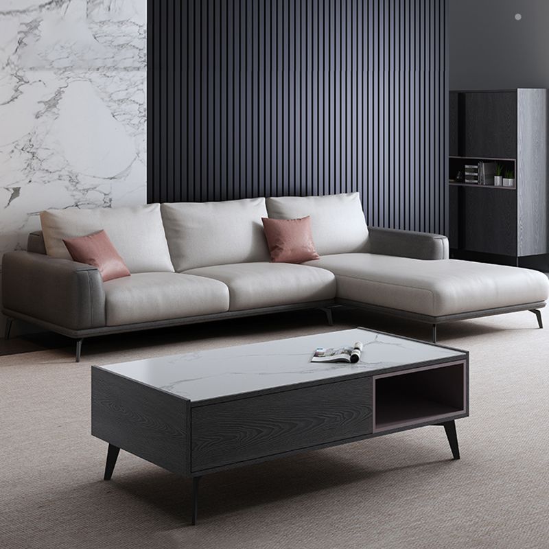 Stain-Resistant Faux Leather Square Arm Sofa/Sectional for Living Room Clearhalo 'furn' 'furn_sectionals' 'Furniture' 'furniture_sectionals' 'kitchen' 'kitchen_sectionals' 'Living Room Furniture' 'Sectionals' 1200x1200_70256dd0-5652-4878-897f-126147e86e0a