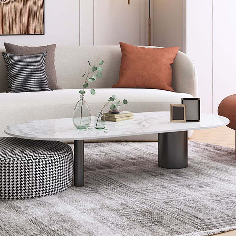 Glam 3 Legs Cocktail Table Oval Coffee Cocktail Table for Living Room Clearhalo 'Coffee & Accent Tables' 'Coffee Tables' 'coffee_tables' 'furn' 'furn_coffee_tables' 'Furniture' 'Living Room Furniture' 1200x1200_7027754e-8a93-460c-b9e0-137f6b295088