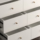 Classic Glam Soft-Close Storage Chest Drawers White Wood Dresser