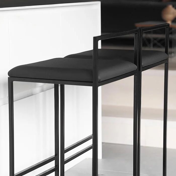 Contemporary Metal Bar Stools Indoor Barstool with Cushion and Low Back for Kitchen Clearhalo 'Bar Furniture' 'Bar Stools' 'bar_stools' 'furn' 'furn_bar_stools' 'furniture_bar_stools' 'Kitchen & Dining Furniture' 'kitchen&dining_furn' 'kitchen' 'kitchen_furn' Furniture' 1200x1200_70292cf7-92e2-4d1d-a538-e1cafcb90fc0