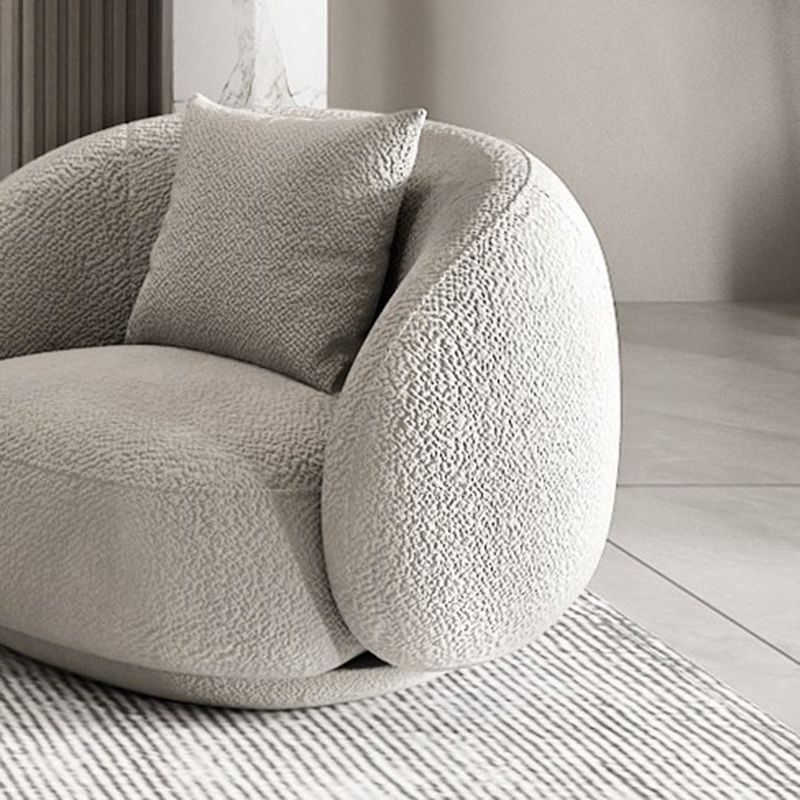 Sofá curvado contemporáneo del brazo inclinado de lana para sala de estar, apartamento