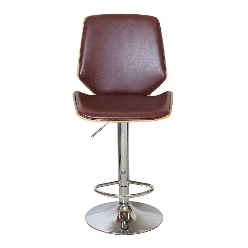 Contemporary Swivel Adjustable Height Bar Stool Indoor Bar Stool with Full Back Clearhalo 'Bar Furniture' 'Bar Stools' 'bar_stools' 'furn' 'furn_bar_stools' 'furniture_bar_stools' 'Kitchen & Dining Furniture' 'kitchen&dining_furn' 'kitchen' 'kitchen_furn' Furniture' 1200x1200_702c5bcf-1170-4de3-8ddc-60ac4caf36b3